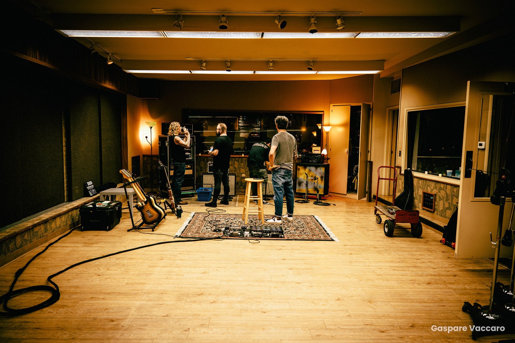 The live room at Sunset Sound set up for the sessions